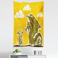 thumbnail image 1 of Yellow Tapestry, Knight Shield in Steel Armour Against Wings Cartoon Middle Ages Design, Fabric Wall Hanging Decor for Bedroom Living Room Dorm, 5 Sizes, Yellow, by Ambesonne, 1 of 1