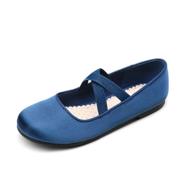 Little girls on sale navy dress shoes