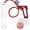 Red + Gauge, variant on LeLuv® Premium Maxi Penis Pump w/ Red Handle, Silicone Hose | Donut | 9" x 2.125" Cylinder