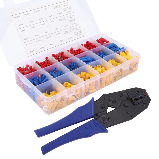 Wire Connector Kit, Electrical Crimp Connector Cable Connections With Line Crimper For Automotive Applications For Ship