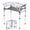 Misty Lilac, variant on Folding Table Black Adjustable Height Indoor Outdoor Use