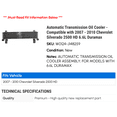 thumbnail image 2 of Automatic Transmission Cooler - Compatible with 2007 - 2010 Chevy Silverado 2500 HD 6.6L Duramax 2008 2009, 2 of 2