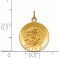 thumbnail image 4 of 14K Yellow Gold Solid Polished/Satin Small Round St. Michael Medal Made In United States -Jewelry By Sweet Pea, 4 of 7
