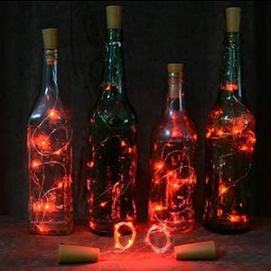 12 Pack Cork Shaped Battery Operated Wine String Lights Bottle Lights with Cork 