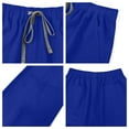 thumbnail image 6 of Fgvctg Scrubs for Men Plus Size Jogger Scrubs Petite V Neck Yoga Scrub Pants and Tops Nursing Uniforms Medical Scrubs Scrub Jumpsuit Royal Blue XL, 6 of 7
