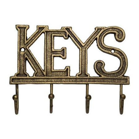 Comfify Key Holder Keys Wall Mounted Key Hook Rustic Western Cast Iron Key Hanger Decorative Key Organizer Rack With 4 Hooks With Screws And