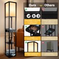 thumbnail image 2 of OUTON Floor Lamp with Shelves & Drawer, LED Standing Lamps with 3 Color Temperature, USB Ports and Power Outlet for Living Room, Office, Black, 2 of 9