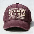 thumbnail image 6 of Funny Embroidered Baseball Cap for Men – “I Never Thought I’d Become A Hot Tempered Old Man” Dad Hat, Adjustable, Breathable, Casual Outdoor Hat, 6 of 6
