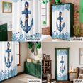 thumbnail image 6 of Shower Curtain, Nautical Anchor Strings Ocean Coral Waterproof Shower Curtain Set with Hooks for Bathroom Showers,Stalls and Bathtubs,72x72In Blue Marine Theme Fish, 6 of 9
