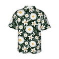 thumbnail image 3 of Bixox Men's Hawaiian Shirts Men's White Daisies and Bee Print Short-Sleeve Shirt-Medium, 3 of 8