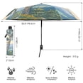 thumbnail image 3 of FORMRS Travel Umbrella Folding Auto Open Close Windproof Rain UV Protection, Beige Mountain, 3 of 8