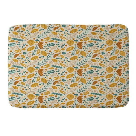 Society6 Lathe & Quill Autumn Foliage Bath Mat 34" x 21"