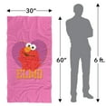 thumbnail image 6 of Sesame Street Patterned Elmo Heart Officially Licensed Beach Towel 30' X 60', 6 of 6