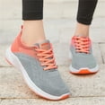 thumbnail image 2 of Gvdentm Womens Black Tennis Shoes Summer Plus Size Fashion Casual Mesh Breathable Shoes Women Orange,7.5, 2 of 7