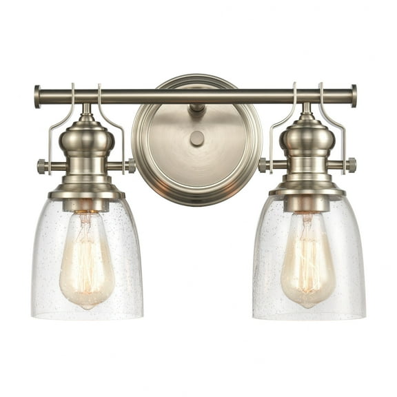 Elk Home 14-Inch Wide Chadwick Vanity Light, Transitional-Satin Nickel