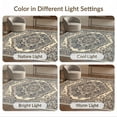thumbnail image 7 of ODIKA 4'x6' Navy Beige Vintage Boho Distressed Scroll Border Orange Ornate Washable Area Rug None Stain Resistant, Low Pile, Easy Care for Dorm Room, Small Living, 7 of 7