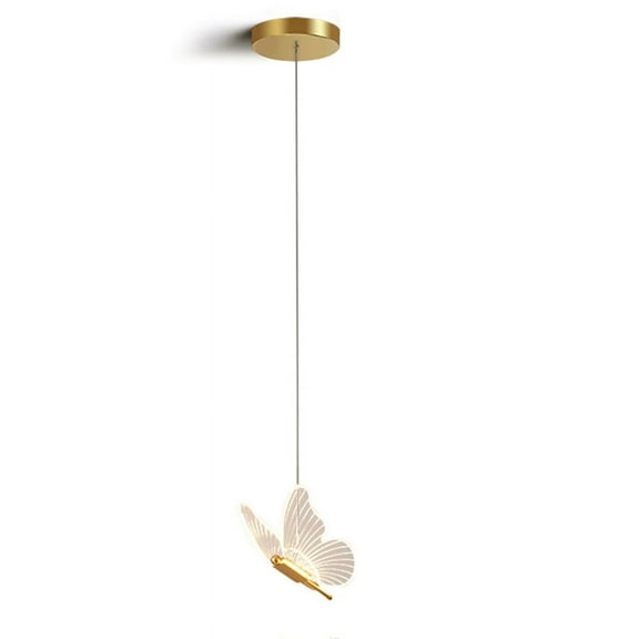 Butterfly LED Pendant Lights Nordic Golden Bedside Chandelier Lighting for Living Room Bedroom Bedside
