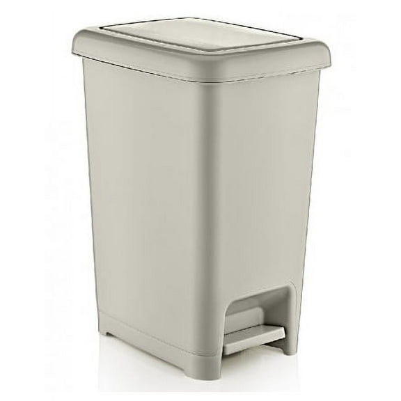 Superio Slim Pedal Trash Cans, 64 Qt. (Beige)