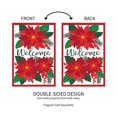 thumbnail image 5 of Evergreen Poinsettia Welcome Garden Applique Flag, 5 of 6
