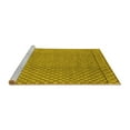 thumbnail image 2 of Ahgly Company Machine Washable Indoor Square Oriental Yellow Industrial Area Rugs, 4' Square, 2 of 4