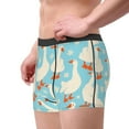 thumbnail image 4 of Disketp White Geese And Flower Men'S Boxer Briefs,Soft And Breathable Cotton Underwear With Comfortflex Waistband, 4 of 8