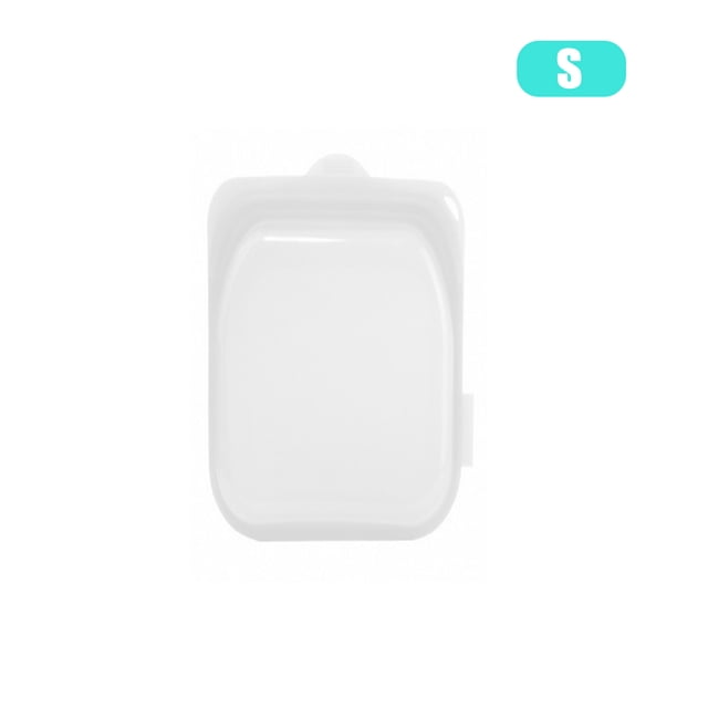 (Small White) Translucent Food Silicone Storage Bag High Temperature Resistant Sealed Storage Bag