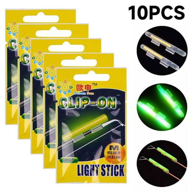 10pcs Fluorescent Light Stick 35m Visible Distance Multi-size Outdoor Night Glow  Stick For Night Fishing 