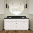 thumbnail image 4 of Brookings 60 Inch Bathroom Vanity, Shaker, Solid Wood, Fully Assembled, Sherwin Williams® White – Design House, 215012, 4 of 9