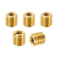 thumbnail image 1 of Unique Bargains Laiton Fileté Réparation Insert Écrou, 5 Pcs M8x1.25 à M4x0.7 Manchon Fileté Réducteur Vis Réducteur 8mm, 1 of 7