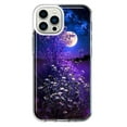 thumbnail image 1 of MUNDAZE Apple iPhone 11 Pro Max Shockproof Clear Hybrid Protective Phone Case Spring Moon Night Lavender Flowers Floral Cover, 1 of 6