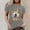 GY1, variant on Graphic Tees for Women Casual Graphic Tee with Guitar Letter Print for Everyday Wear Round Neck Short Sleeve Standards Gray S