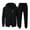 Black, variant on Ediodpoh Men's Suits Men's Sports Fitness Casual Jacquard Hoodie Hoodie Jacket Knitted Cardigan Set Sweat Suits Men Red XXXL