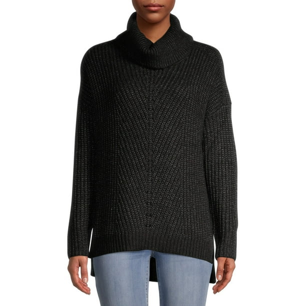 Time and Tru - Time and Tru Women's Textured Cowlneck Sweater - Walmart ...