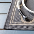 thumbnail image 4 of SAFAVIEH Courtyard Eustacia Geometric Trellis Indoor/Outdoor Area Rug Anthracite/Beige, 6'7" x 9'6", 4 of 10