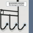 thumbnail image 6 of Tutuviw Over the Door Hook,Cat Design Wall Hooks Over Door Hook with 7 Hooks for Back of Bedroom Bathroom Door Punch-Free Coat Rack Organizer Clothes Key Holder Towel Door Coat Hanger,Black, 6 of 7