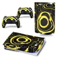 thumbnail image 3 of Methold Adecuado para la versión de unidad óptica PS5, consola de juegos, pegatina para el cuerpo, serie negra (2#) Videojuegos y accesorios, 3 of 6