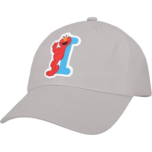 Sesame Street Elmo & Abby Kids Toddler Cap with Initial, Toddler Boys Hat, Youth Girl Baseball Cap, Cute Toddler Baseball Cap