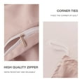 thumbnail image 6 of UlikTree Microfiber Duvet Cover Set Solid Color Pink King Size 104x90 Inches, 6 of 7