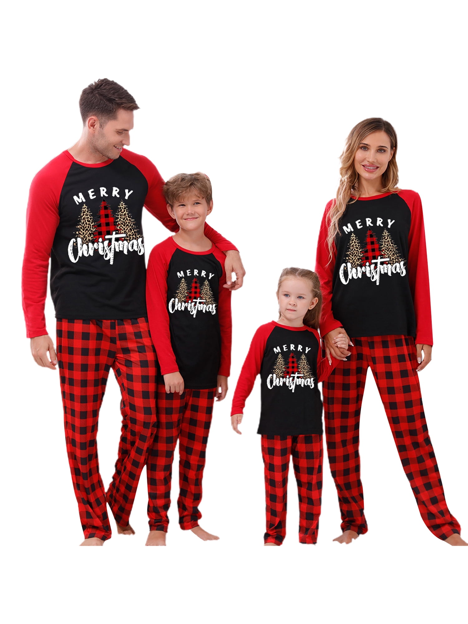 Peyakidsaa Christmas Family Matching Pajamas Set Christmas Tree ...