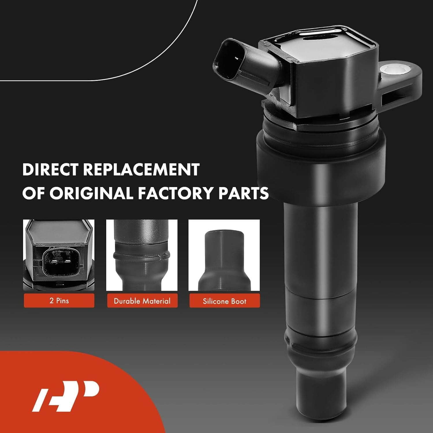 A-Premium Set of 4 Ignition Coil Pack and Iridium Spark Plugs Compatible with Hyundai Veloster 2014-2015 & Kia Forte Koup 2014-2015, Forte5 2014-2015, 1.6L, Replace# NGK93655