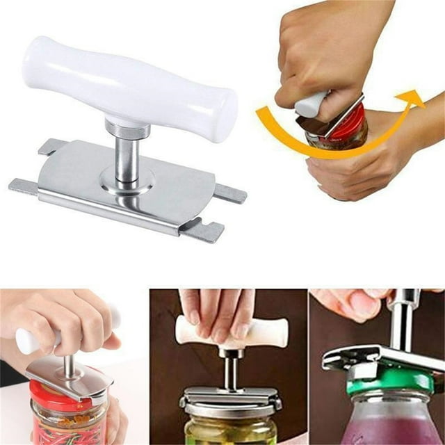 Xihbxyly Abridor de Frascos, Diseño Apto para Personas con Artritis, Mango Ergonómico para Un Uso Fácil, Construcción de Acero Inoxidable, Ajustable para Tapas de 2 a 10 Cm, Perfecto para Personas Ma