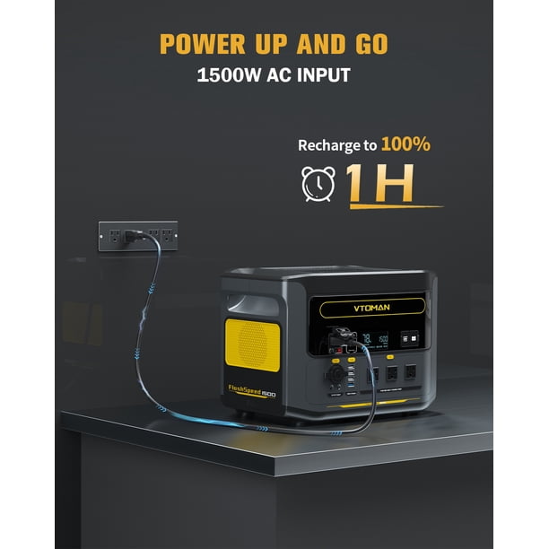 Vtoman FlashSpeed 1500 Portable Power Station 1548Wh,Recharge 0