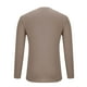 thumbnail image 3 of Blusas y camisas de manga larga y cuello redondo para hombre, de color liso, informales, con botones, de poliéster., 3 of 5
