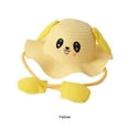 thumbnail image 3 of Qarigey Sombrero de playa elegante no tóxico y transpirable para niños Sombreros de paja de conejo para niños ecológicos Sombreros amarillo (52-54cm), 3 of 4
