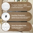 thumbnail image 5 of viswild 24" Bathroom Vanity with Sink, Freestanding Cabinet with Divided Drawer & Soft Close Doors, Door Storage Racks, Solid Wood Frame, Black, 5 of 13