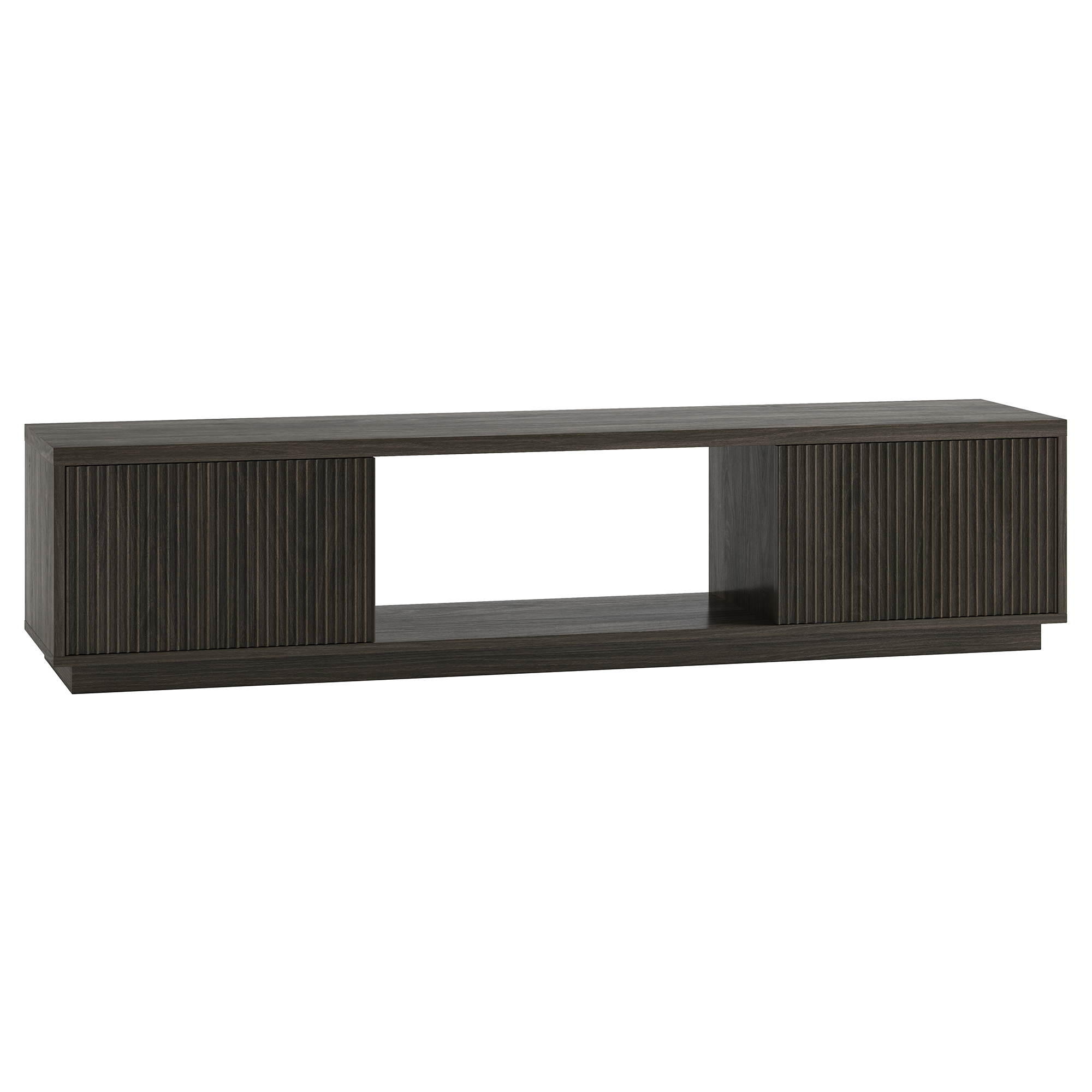 Dorian Rectangular Fluted TV Stand for TV's up to 78" in Alder Brown