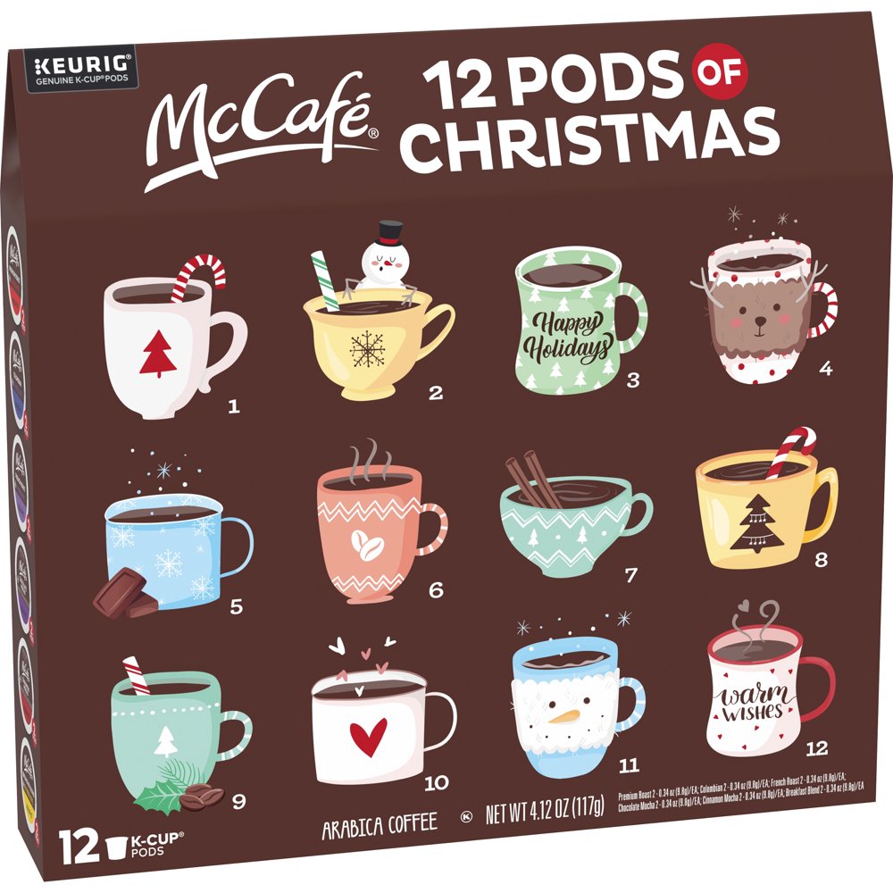 McCafe 12 Pods of Christmas Arabica Coffee KCup Pods, 12 ct 4.12 oz
