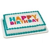 Whimsical Practicality's Happy Birthday Fiesta PhotoCake® Edible Icing Image Cake Topper-1/4 Sheet or Larger