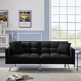 thumbnail image 2 of Wulawindy FUTON SOFA SLEEPER VELVET WITH 2 PILLOWS, 2 of 7