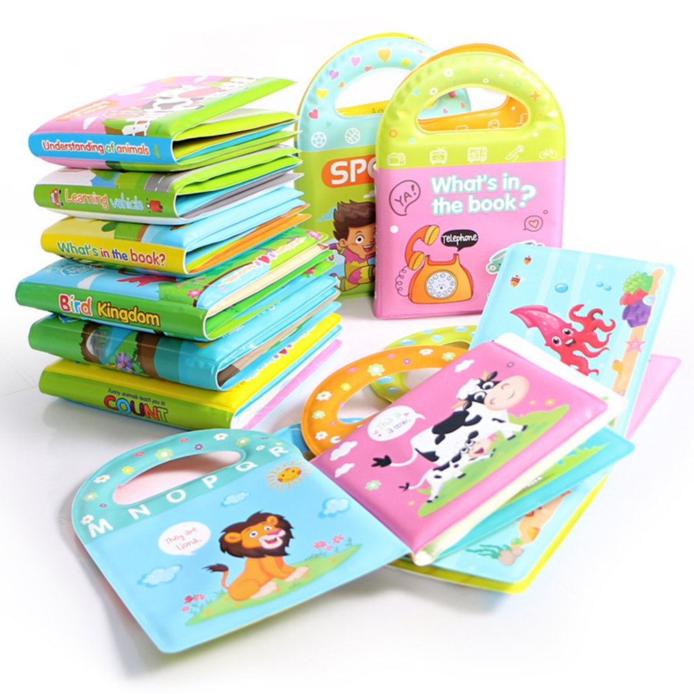 Yesbay Animal English EVA Waterproof Baby Bath Book Educational Picture